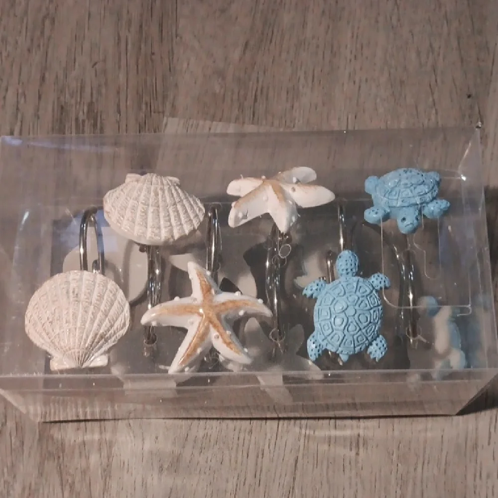 Beach-Themed Shower Curtain Hooks